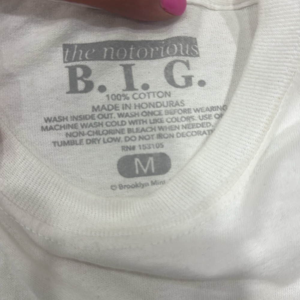 Biggie Smalls Notorious BIG White Graphic Ready to Die Tee Shirt.  Sz M - Picture 6 of 6